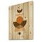 Designart - Abstract Sun and Moon In Earth Tones - Modern Print on Natural Pine Wood